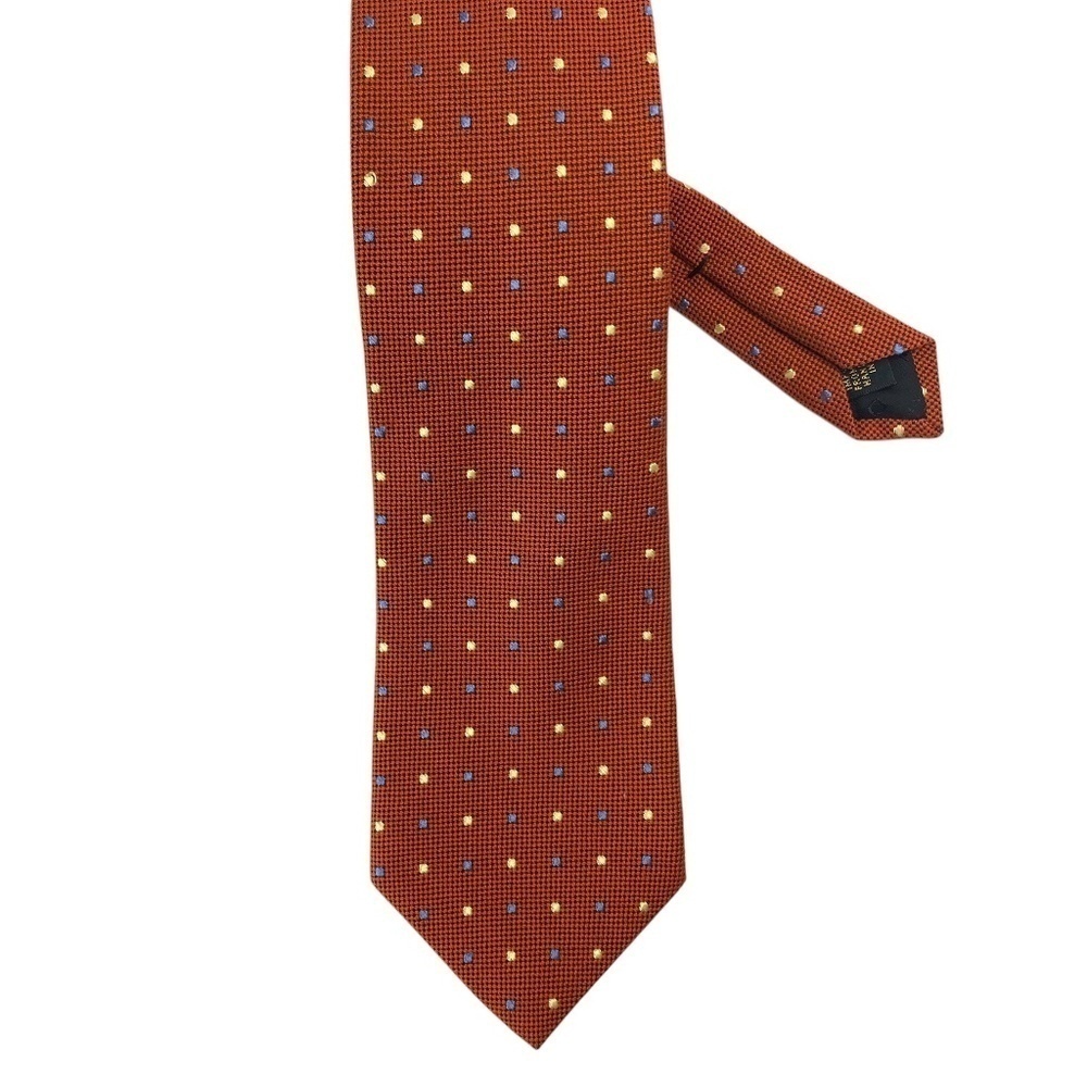DONNA KARAN SIGNATURE 100% Silk Tie Necktie Apricot Oversized